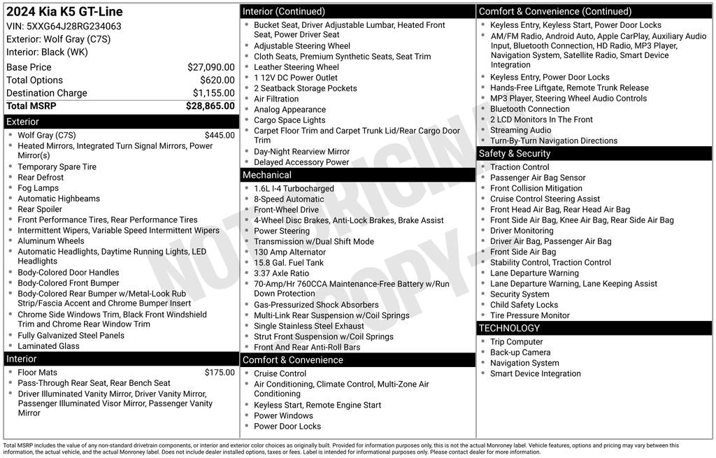 Used 2024 Kia K5 GT-Line image 40