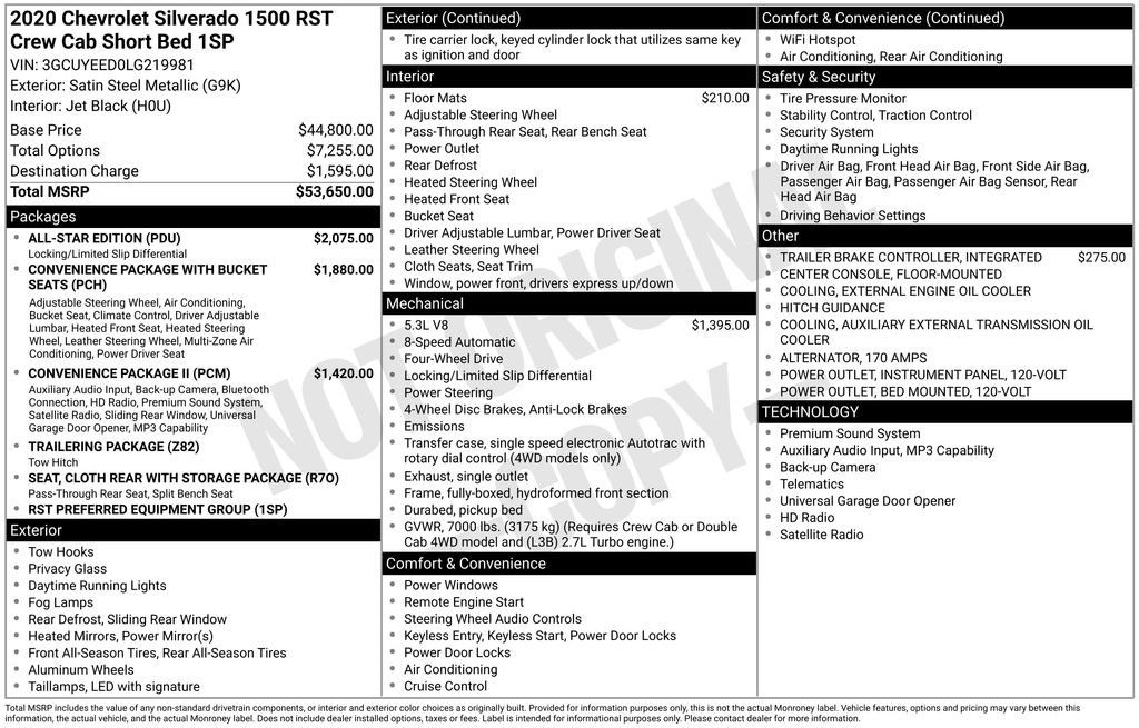 Used 2020 Chevrolet Silverado 1500 RST w/ All-Star Edition AWD/4WD image 16