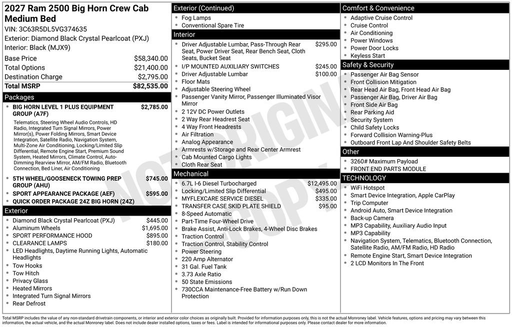 New 2027 RAM 2500 Big Horn AWD/4WD image 27