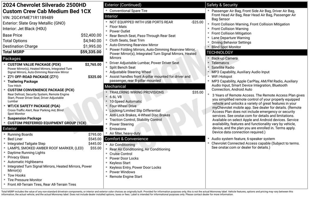 Used 2024 Chevrolet Silverado 2500 Custom w/ Custom Value Package AWD/4WD image 4
