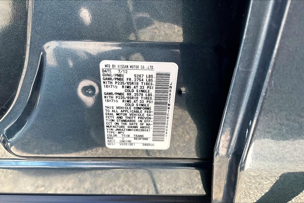 Used 2012 Nissan Murano SL AWD/4WD image 19