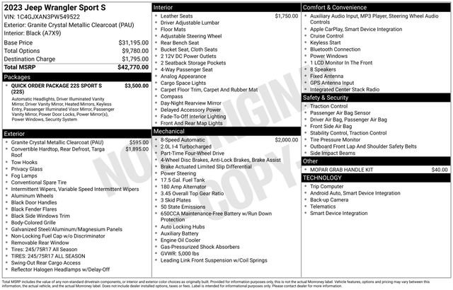 Used 2023 Jeep Wrangler Sport S image 27