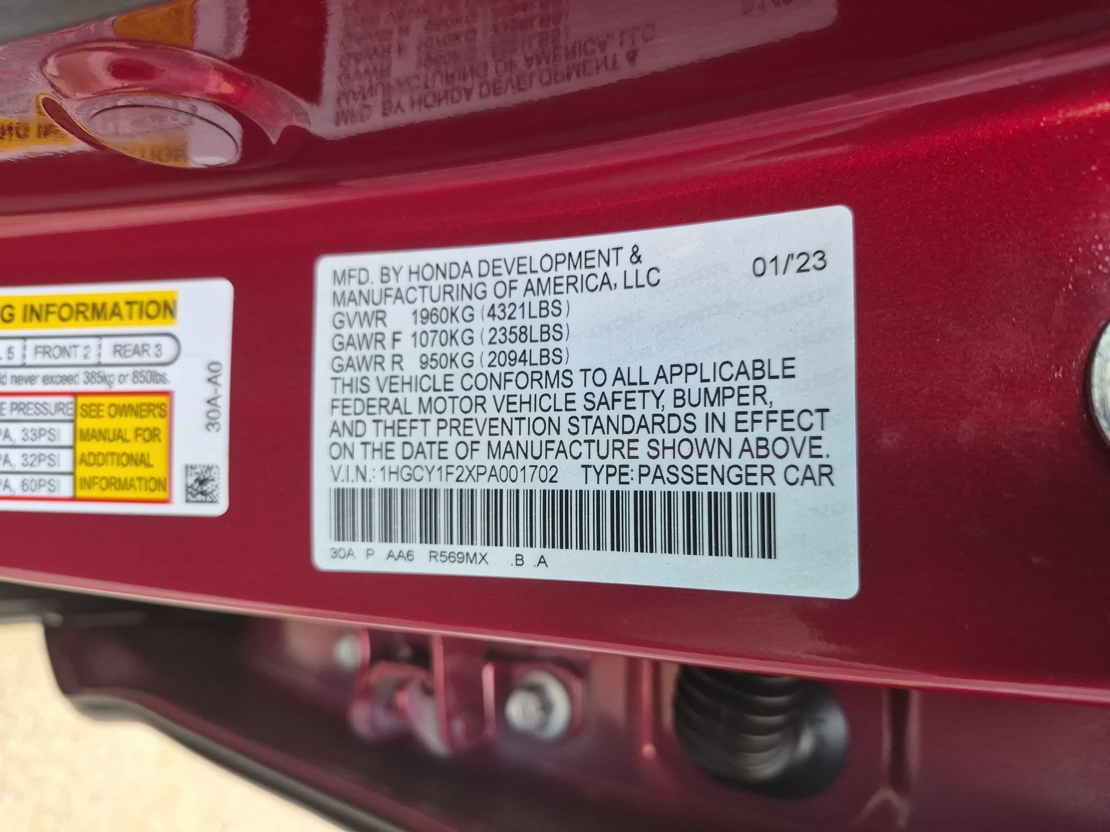 Certified 2023 Honda Accord LX image 32
