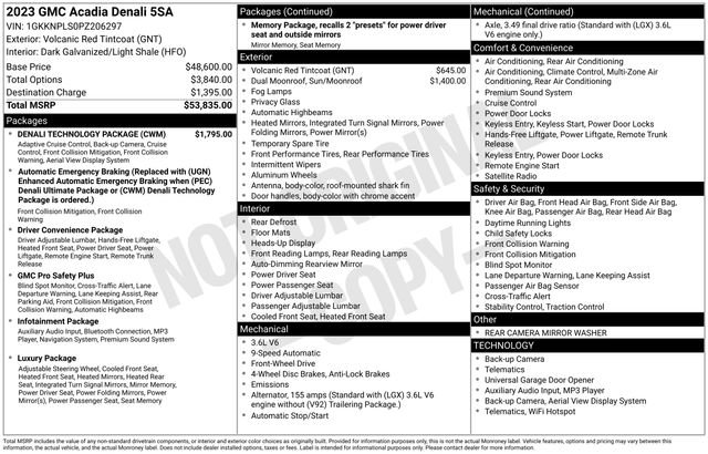 Used 2023 GMC Acadia Denali w/ Denali Technology Package image 5