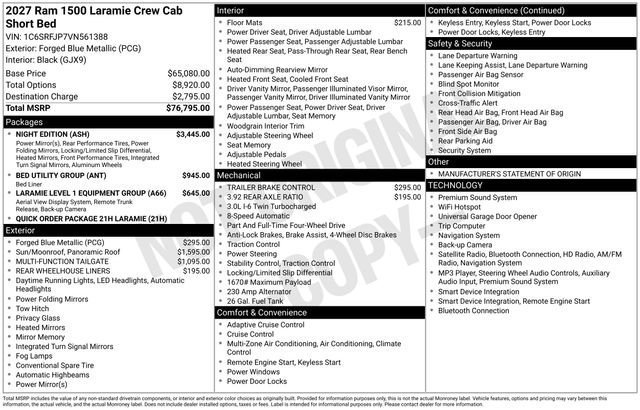 New 2027 RAM 1500 Laramie w/ Night Edition AWD/4WD image 31
