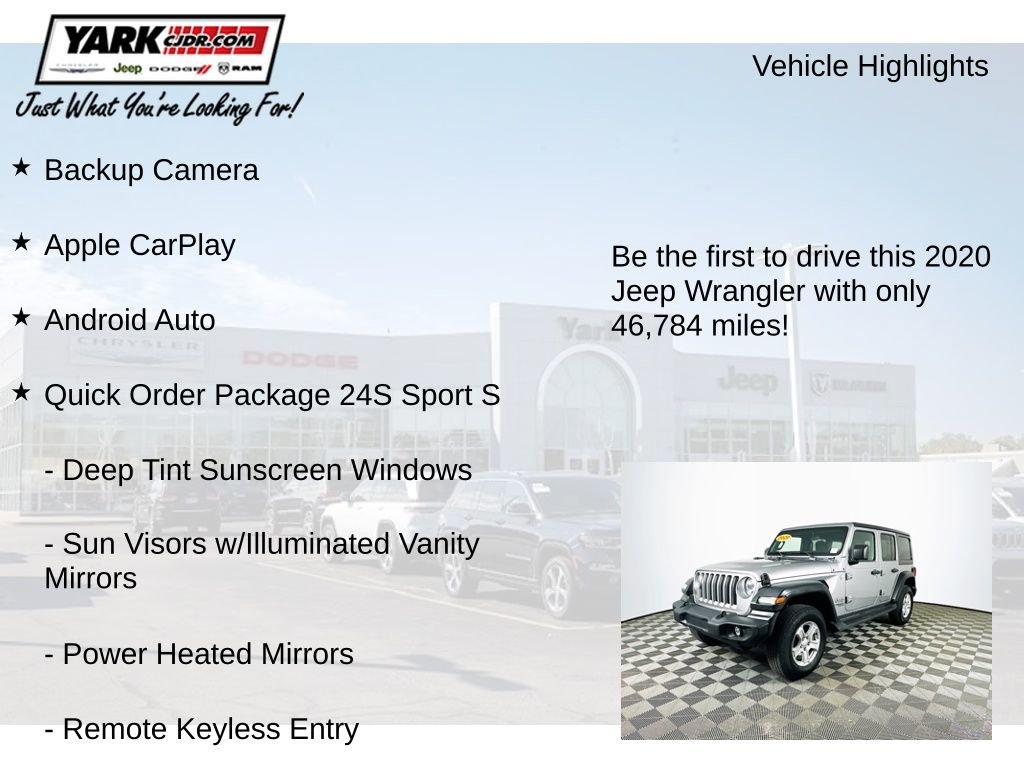 Certified 2020 Jeep Wrangler Unlimited Sport S image 13