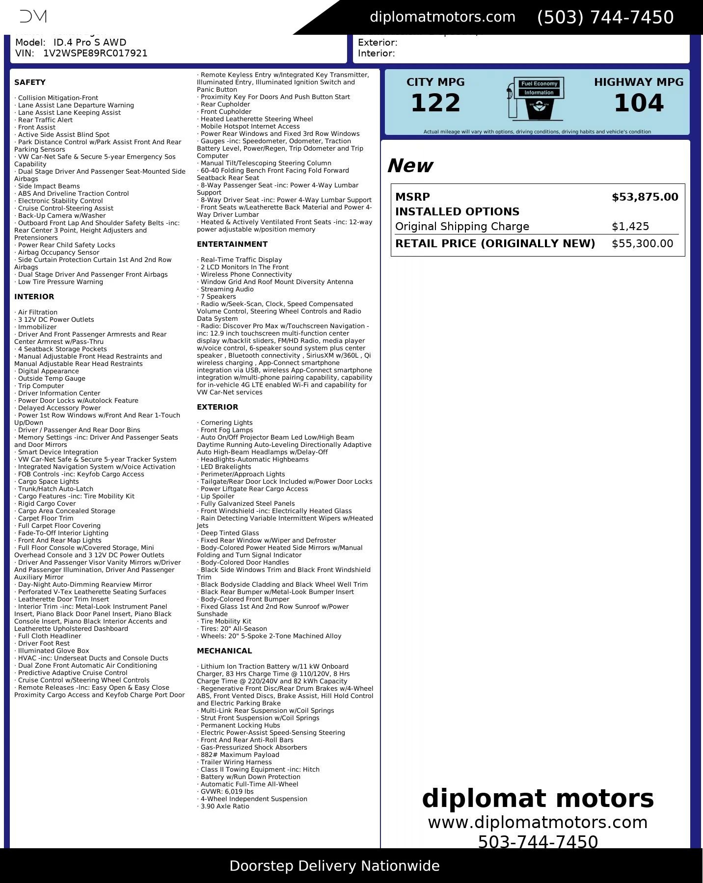 Used 2024 Volkswagen ID.4 Pro S image 2