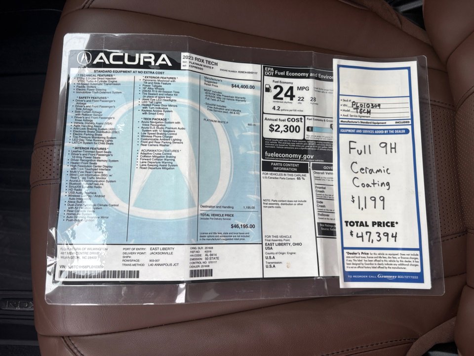 Certified 2023 Acura RDX FWD w/ Technology Package image 33