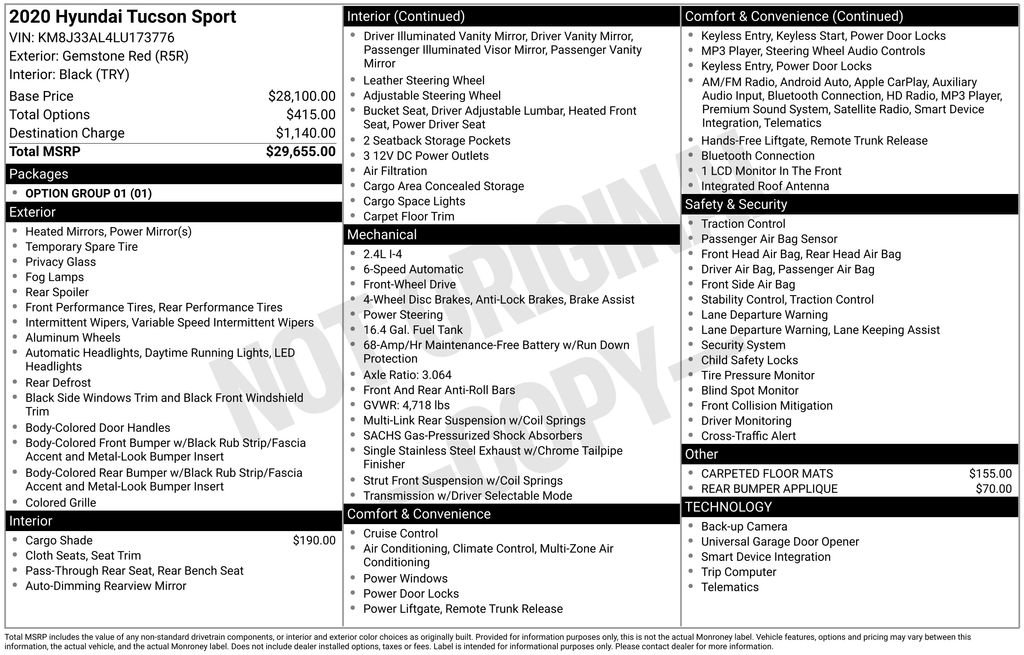 Used 2020 Hyundai Tucson Sport image 18