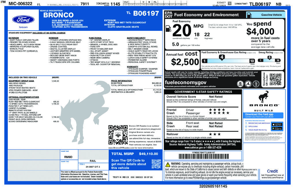 New 2026 Ford Bronco Big Bend AWD/4WD image 4