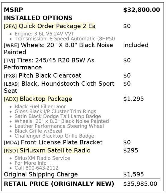Used 2023 Dodge Challenger SXT w/ Blacktop Package RWD image 4