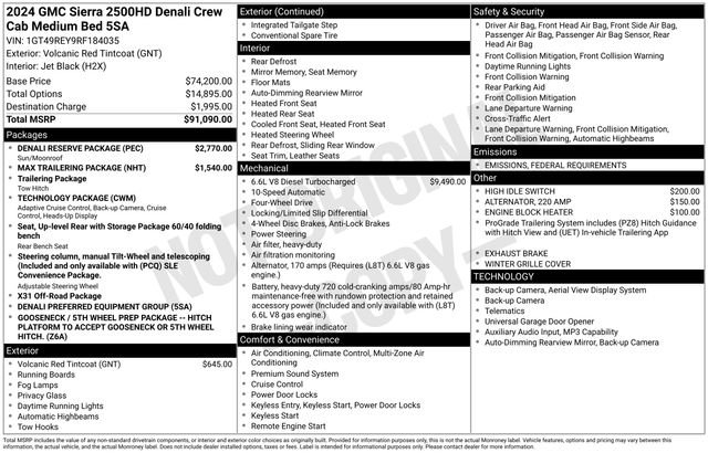 Used 2024 GMC Sierra 2500 Denali w/ Denali Reserve Package image 82