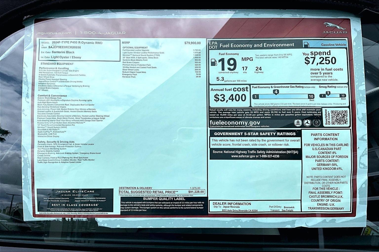 New 2024 Jaguar F-TYPE R-Dynamic RWD image 14