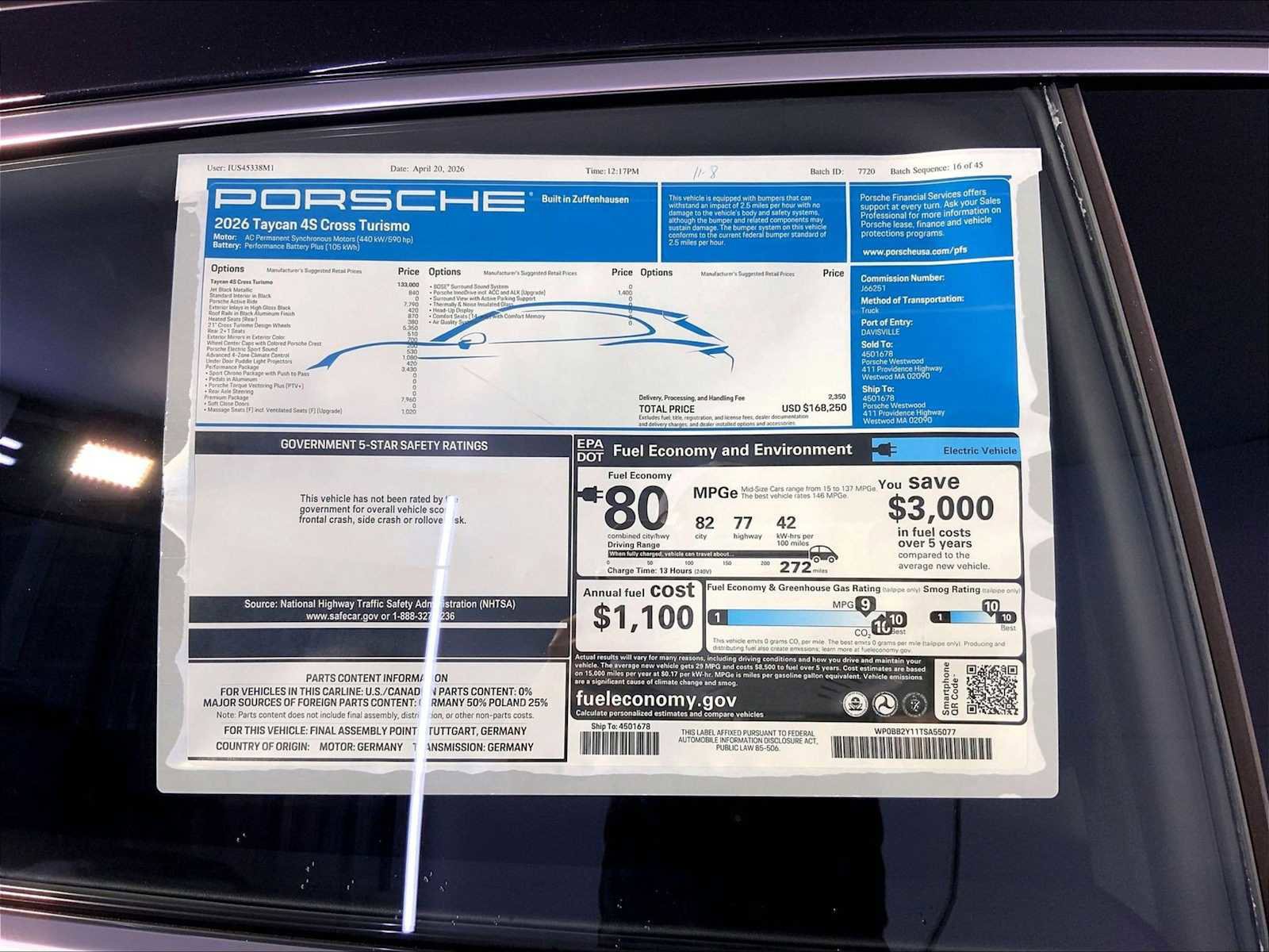 New 2026 Porsche Taycan 4S AWD/4WD image 24