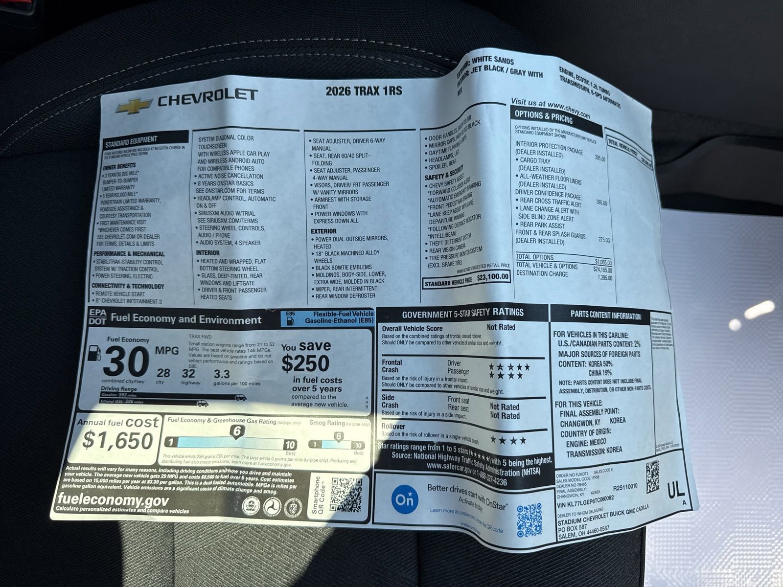 Used 2026 Chevrolet Trax RS FWD image 3