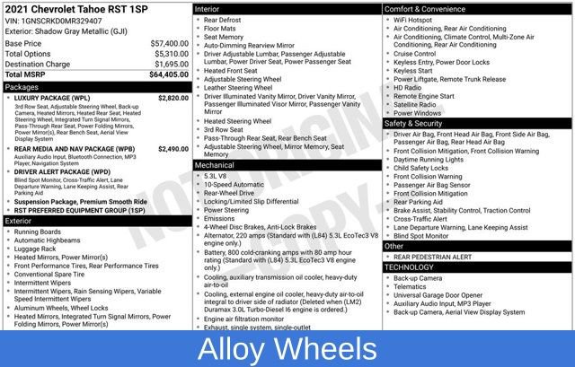 Used 2021 Chevrolet Tahoe RST w/ Luxury Package image 3