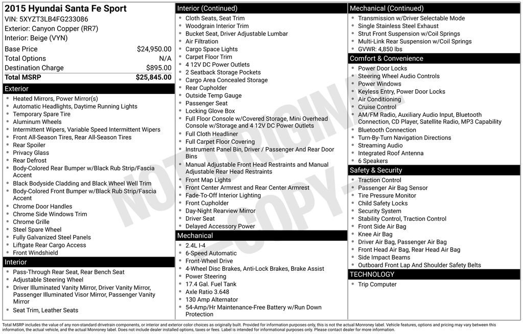 Used 2015 Hyundai Santa Fe Sport FWD image 4