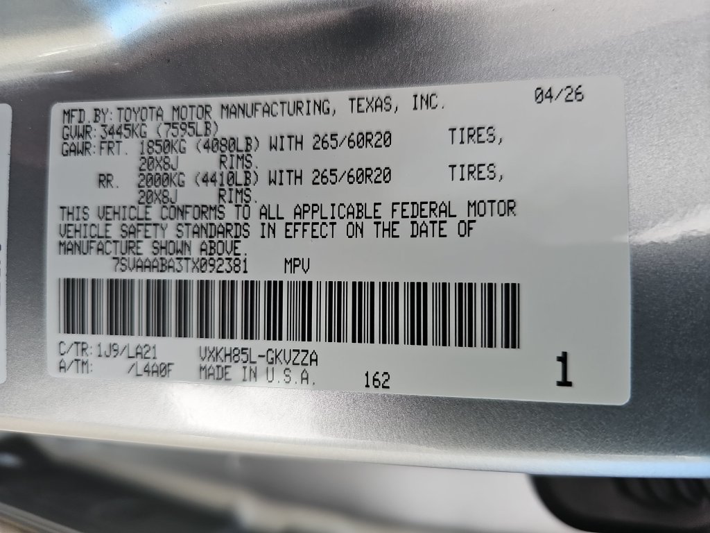 Certified 2026 Toyota Sequoia Platinum w/ TRD Performance Package (TMS) AWD/4WD image 25