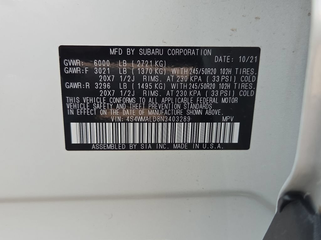 Certified 2022 Subaru Ascent Limited w/ Technology Package AWD/4WD image 51