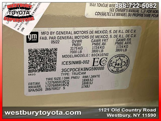 Used 2022 Chevrolet Silverado 1500 Custom Trail Boss AWD/4WD image 21