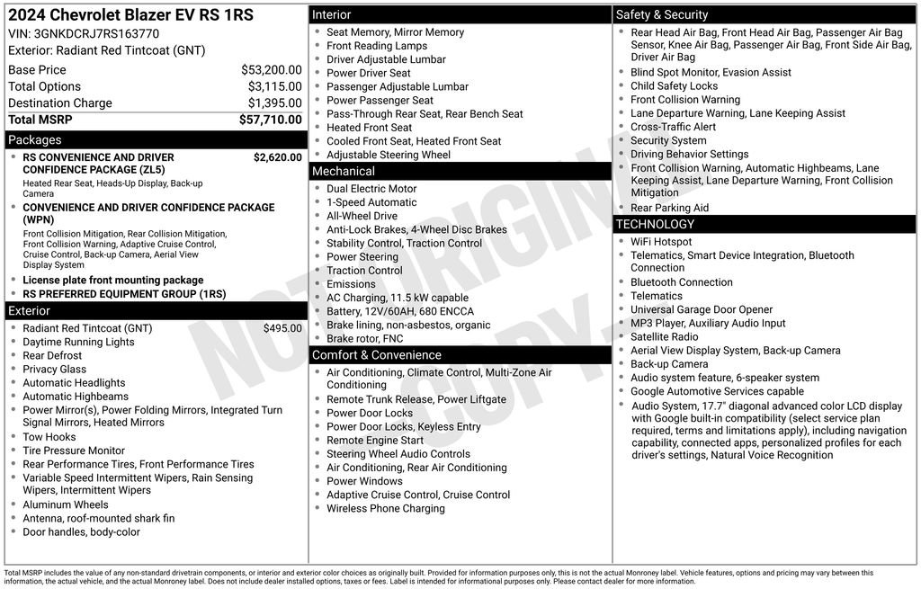 Used 2024 Chevrolet Blazer EV RS AWD/4WD image 4