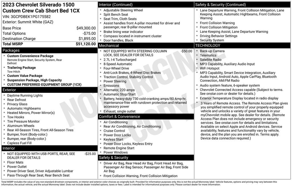 Used 2023 Chevrolet Silverado 1500 Custom AWD/4WD image 10