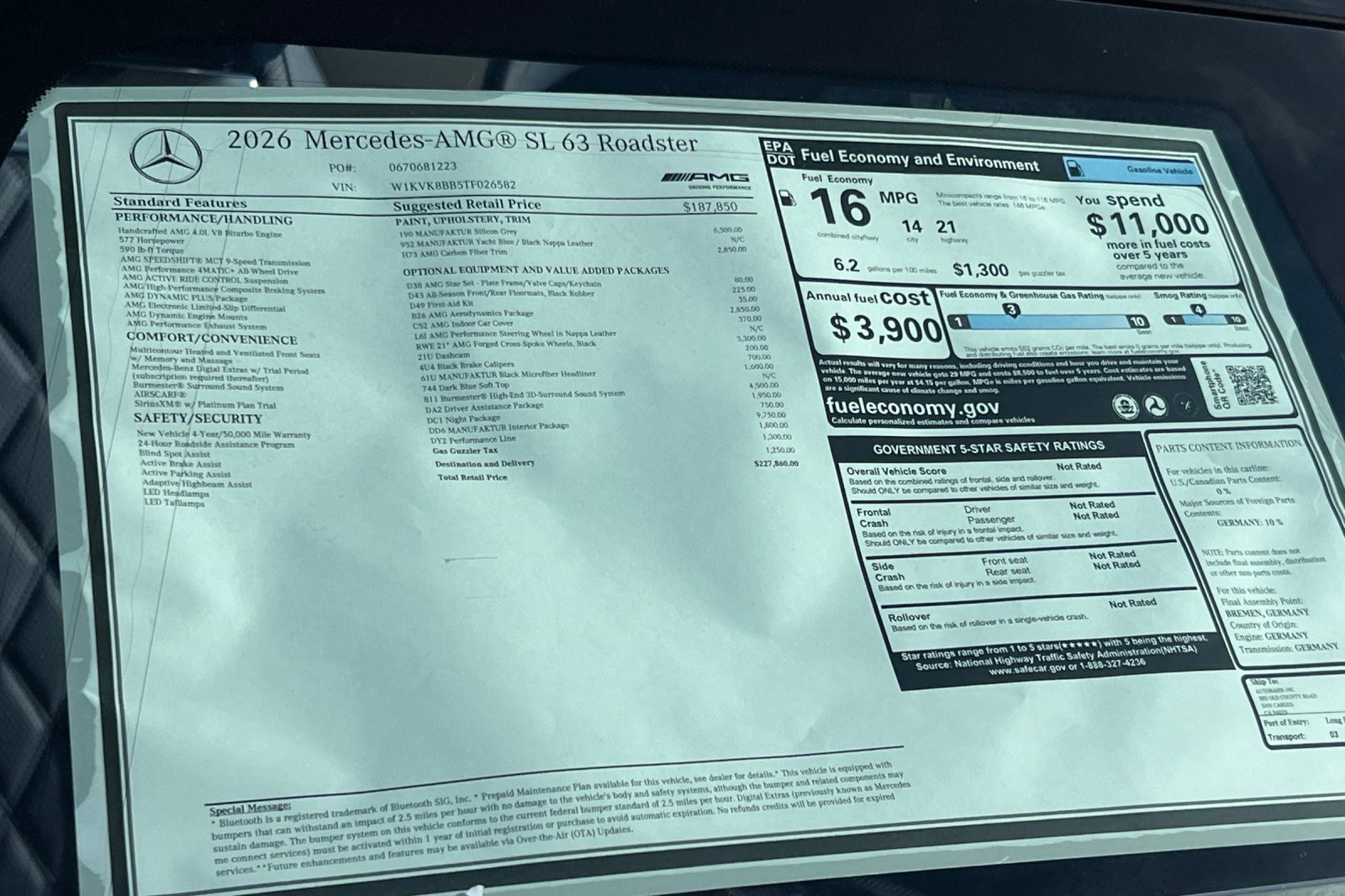 New 2026 Mercedes-Benz SL 63 AMG 4MATIC image 29