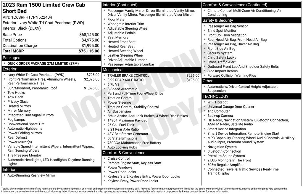 Used 2023 RAM 1500 Limited AWD/4WD image 6