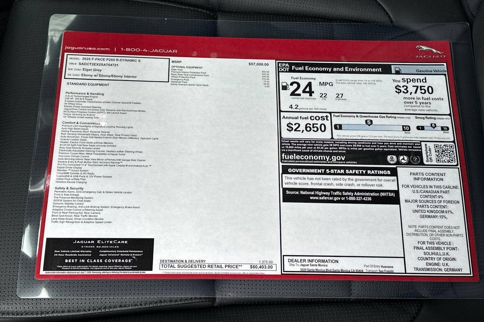 New 2025 Jaguar F-PACE R-Dynamic S AWD/4WD image 29