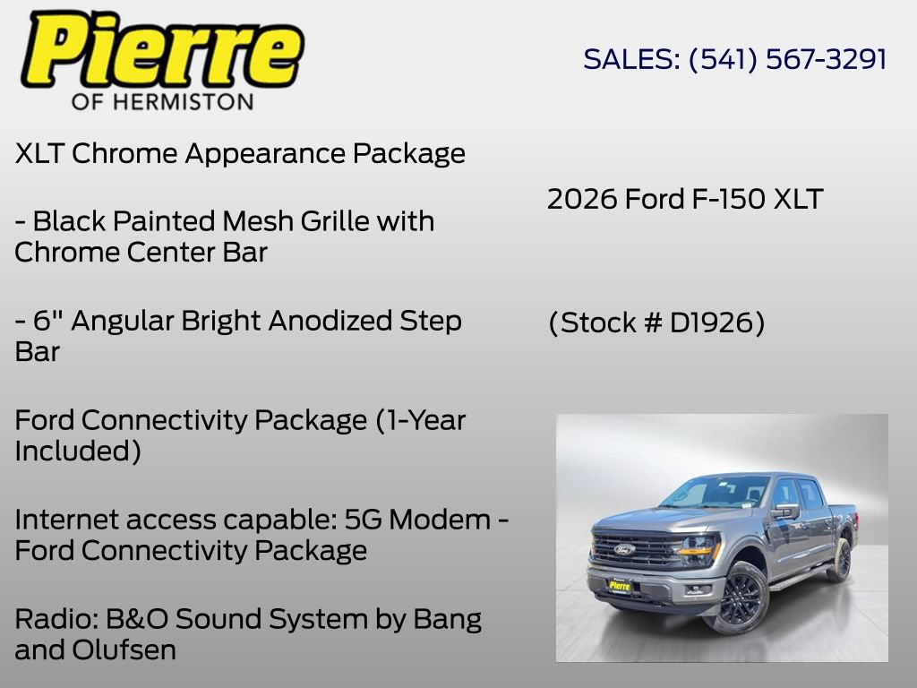 New 2026 Ford F150 XLT w/ Equipment Group 303A High AWD/4WD image 36
