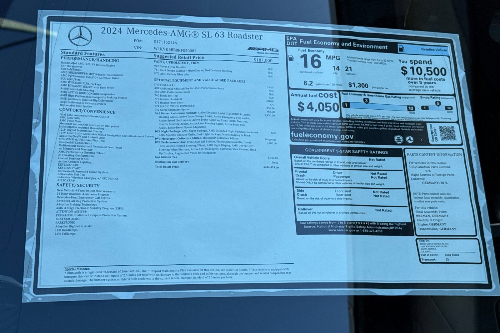 Certified 2024 Mercedes-Benz SL 63 AMG 4MATIC image 25