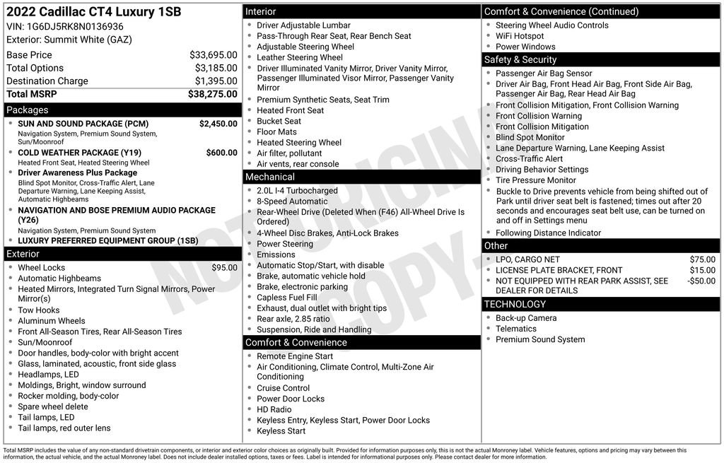 Used 2022 Cadillac CT4 Luxury w/ Sun And Sound Package RWD image 6