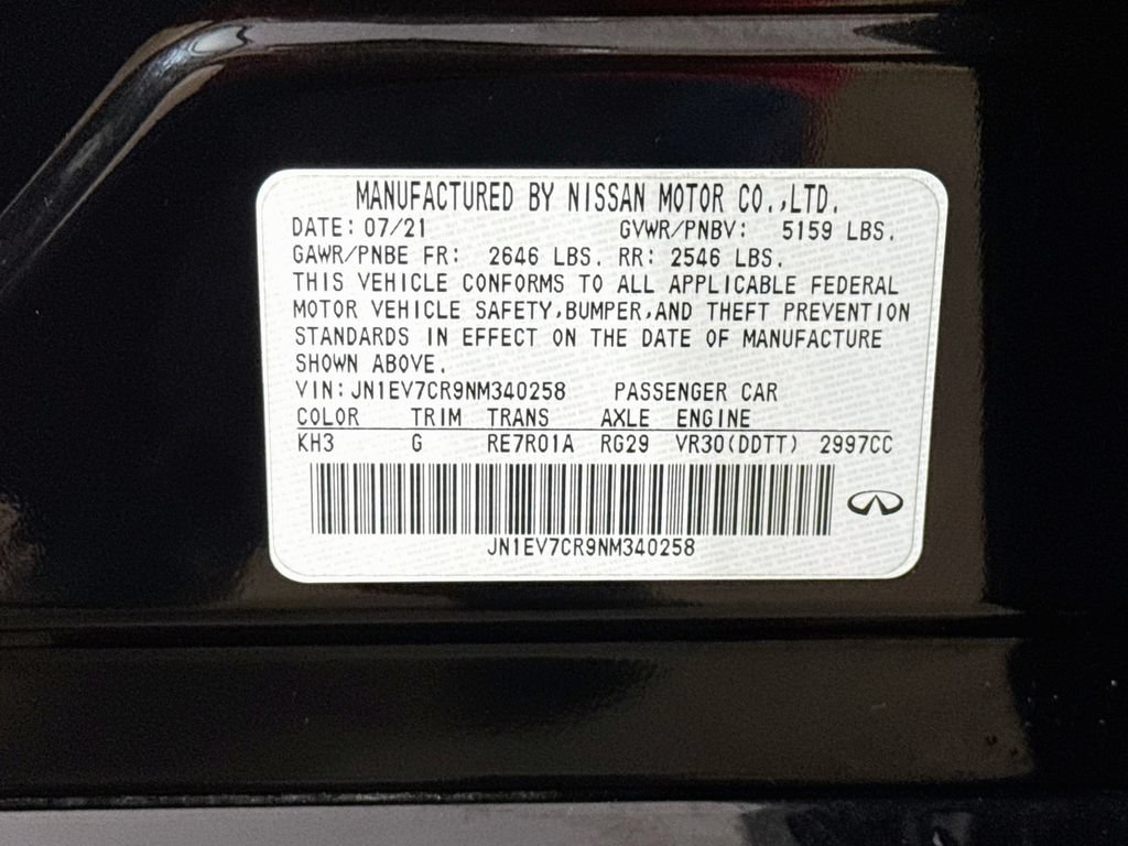 Certified 2022 INFINITI Q50 Sensory AWD/4WD image 43