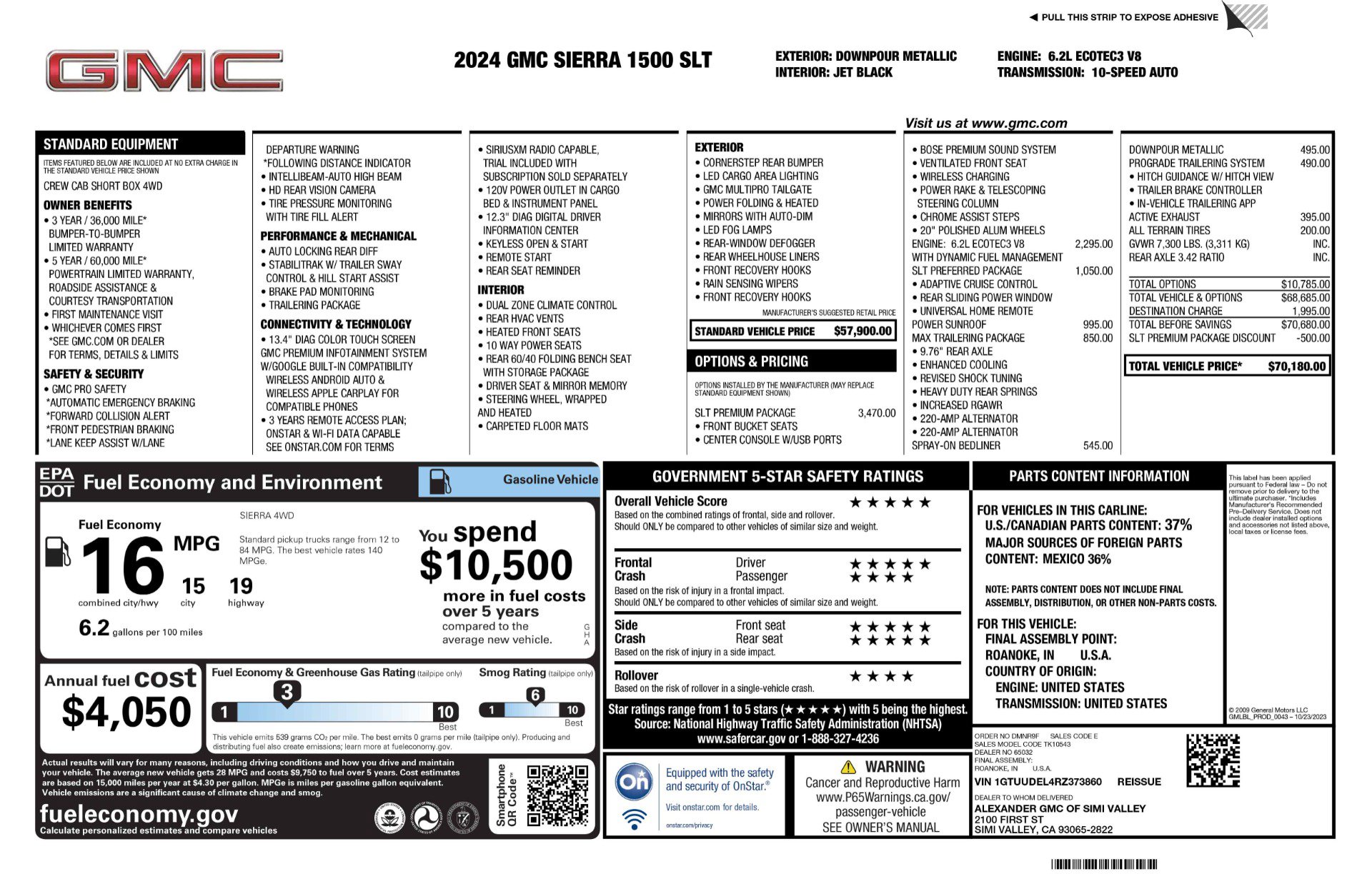 Used 2024 GMC Sierra 1500 SLT w/ SLT Premium Package AWD/4WD image 23