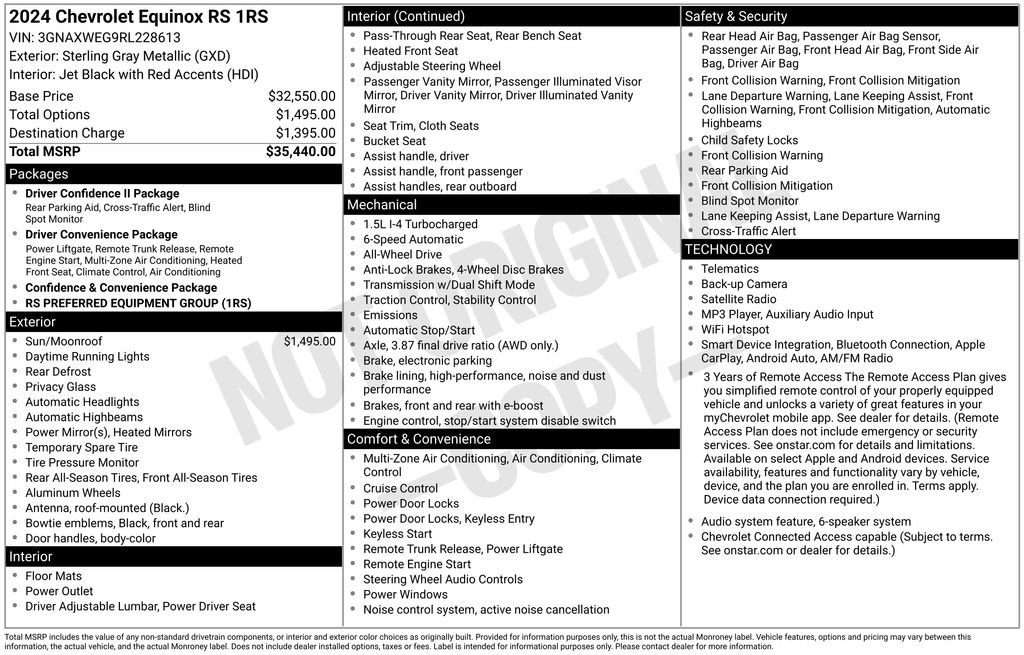 Used 2024 Chevrolet Equinox RS AWD/4WD image 38