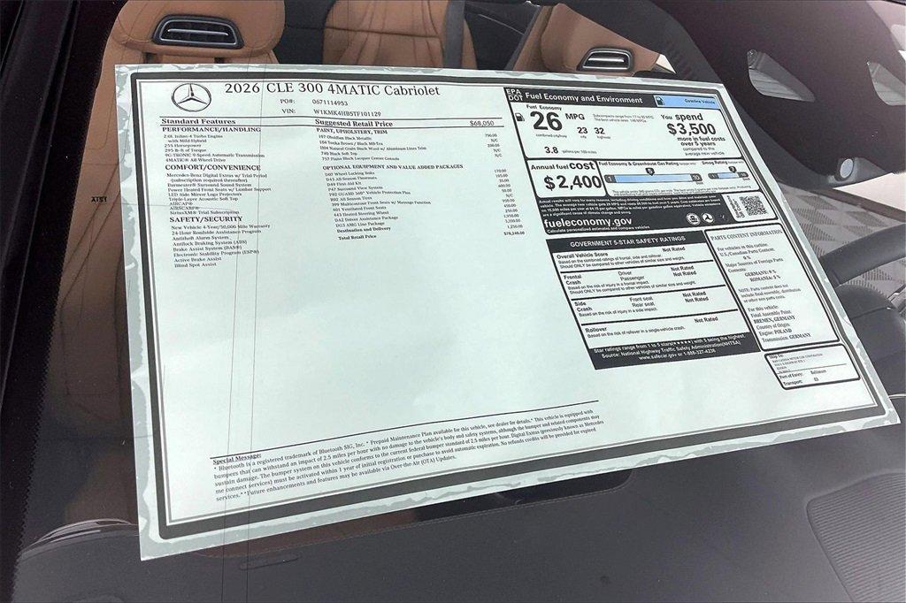New 2026 Mercedes-Benz CLE 300 4MATIC Cabriolet image 13