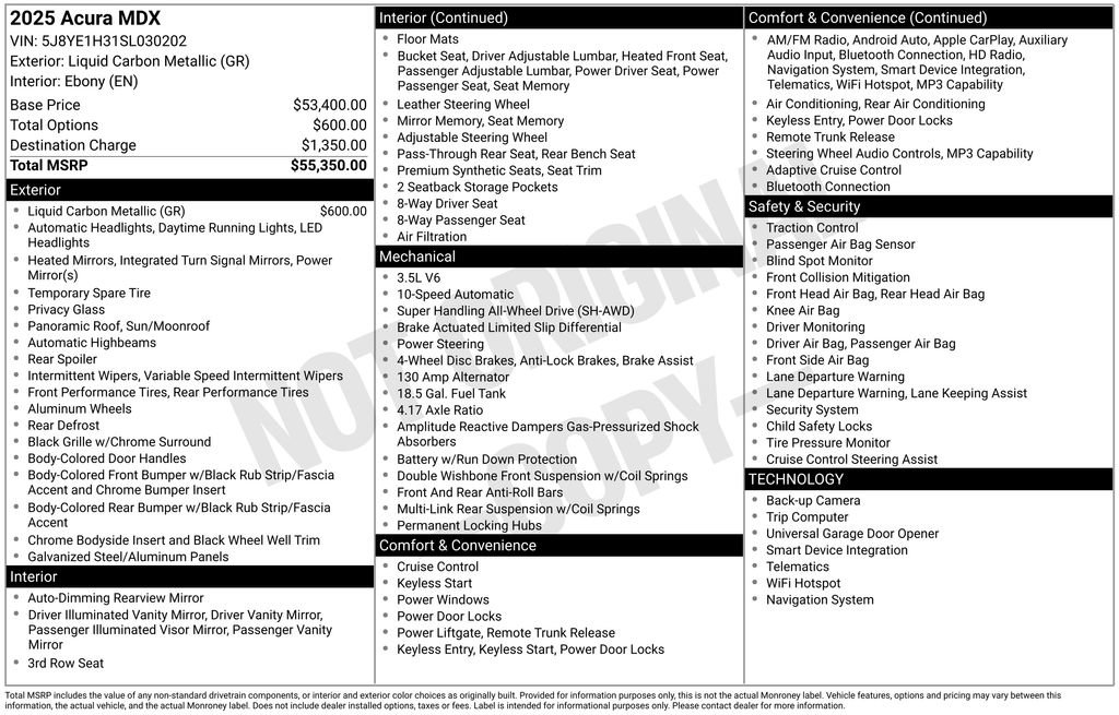 Certified 2025 Acura MDX SH-AWD image 4