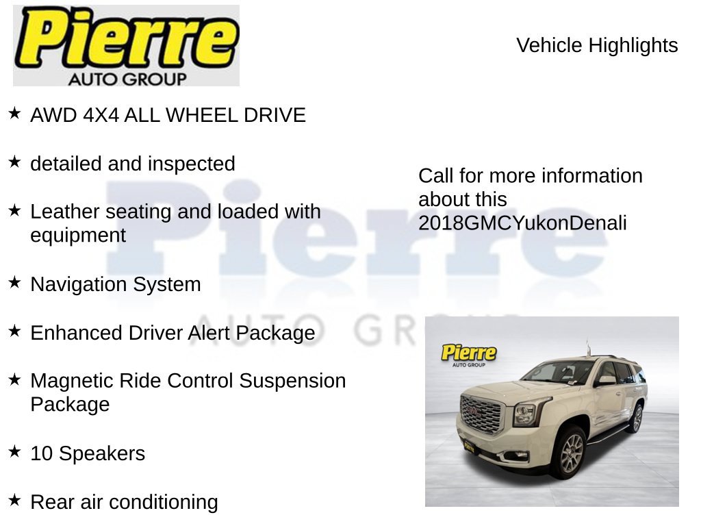 Used 2018 GMC Yukon Denali w/ Open Road Package AWD/4WD image 7