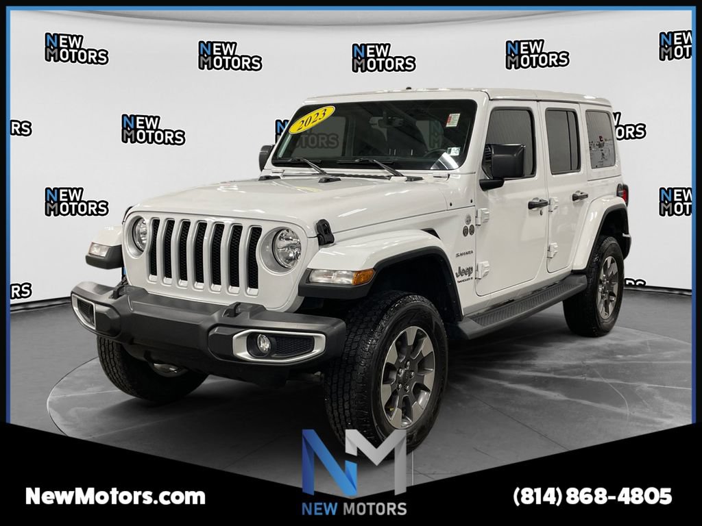 Used 2023 Jeep Wrangler Unlimited Sahara w/ Cold Weather Group AWD/4WD 360° Tour