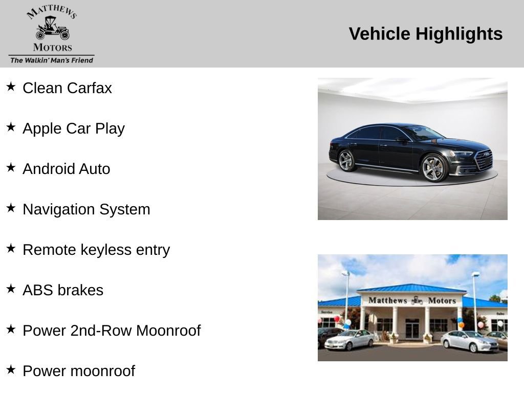 Used 2019 Audi A8 L 3.0T w/ Executive Package image 14