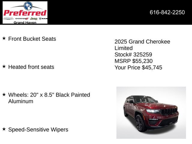 New 2025 Jeep Grand Cherokee Limited w/ Trailer Tow Package image 30