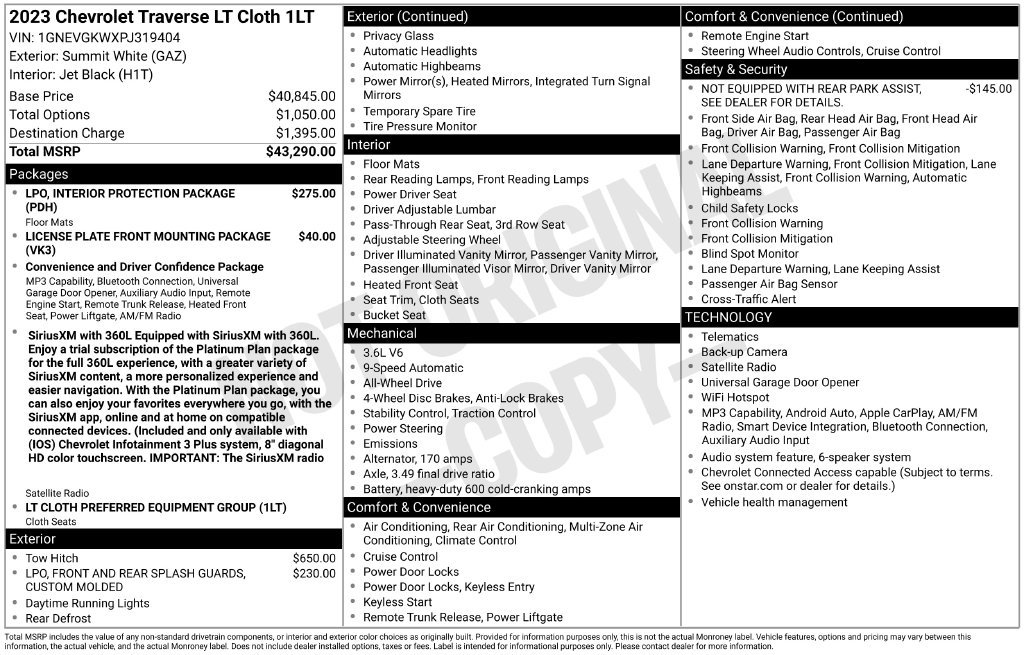 Used 2023 Chevrolet Traverse LT AWD/4WD image 4