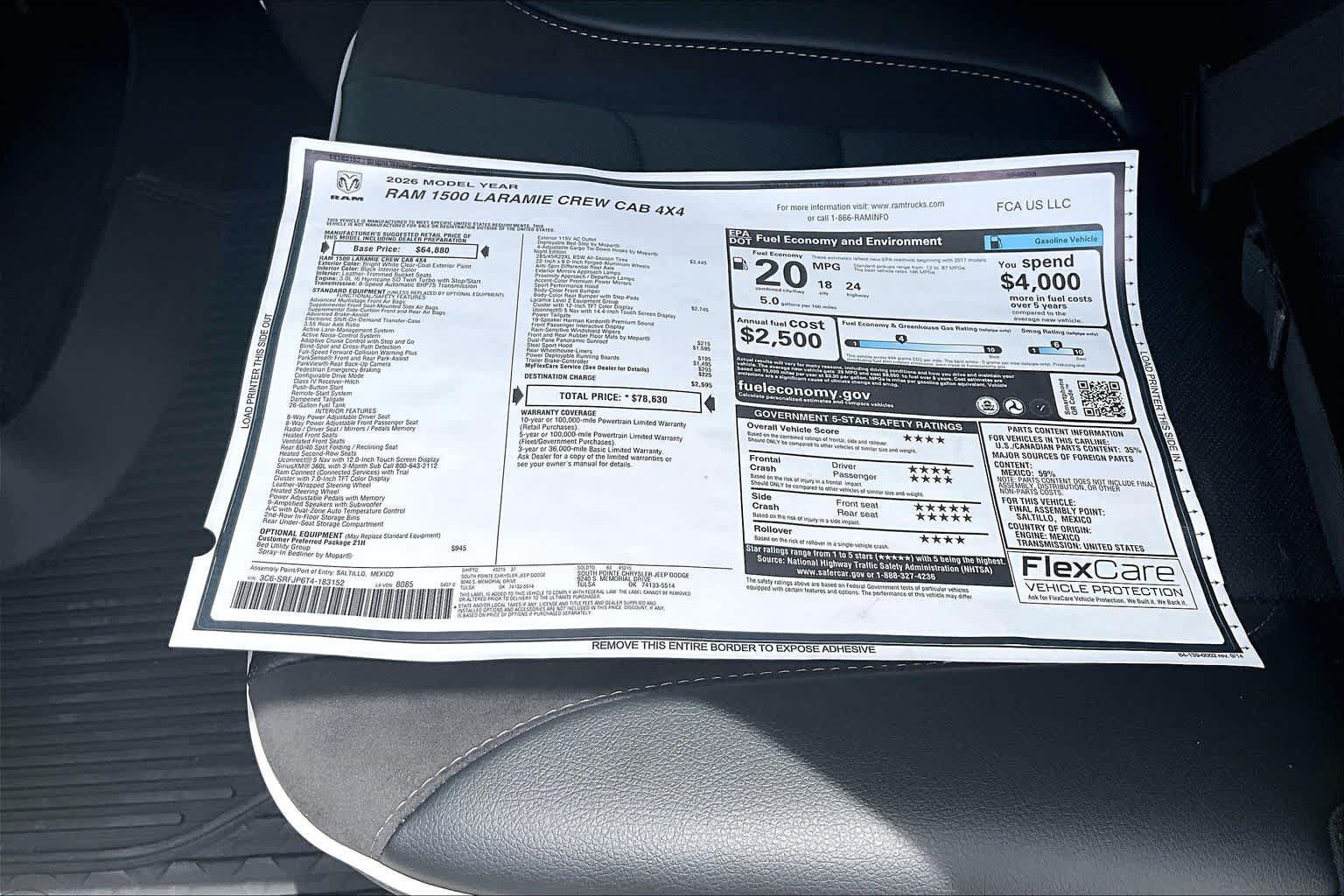 New 2026 RAM 1500 Laramie w/ Night Edition AWD/4WD image 16