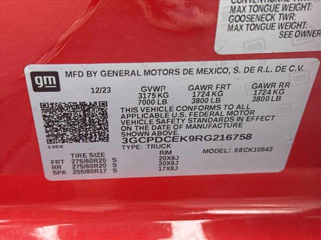 Used 2024 Chevrolet Silverado 1500 Custom Trail Boss w/ Turbomax Blackout Package image 25