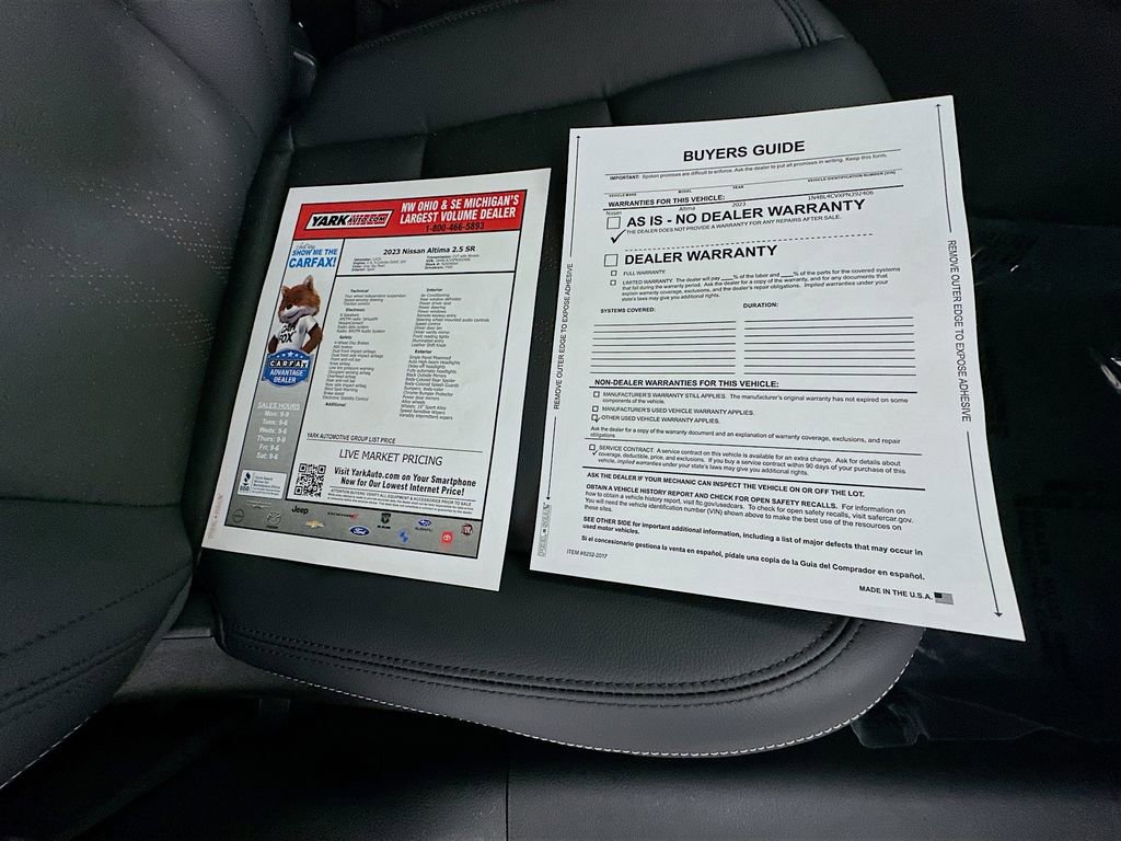 Certified 2023 Nissan Altima 2.5 SR w/ SR Premium Package FWD image 40