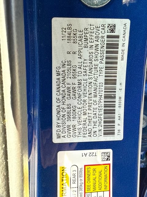 Certified 2023 Honda Civic Si image 17