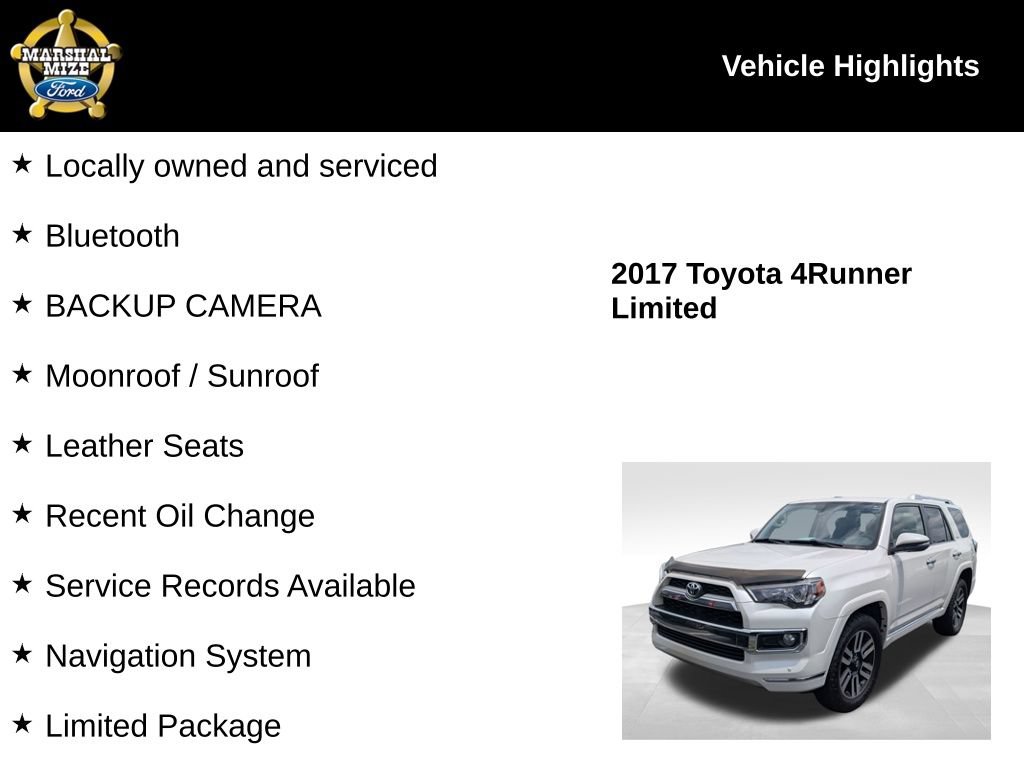 Used 2017 Toyota 4Runner Limited AWD/4WD image 2