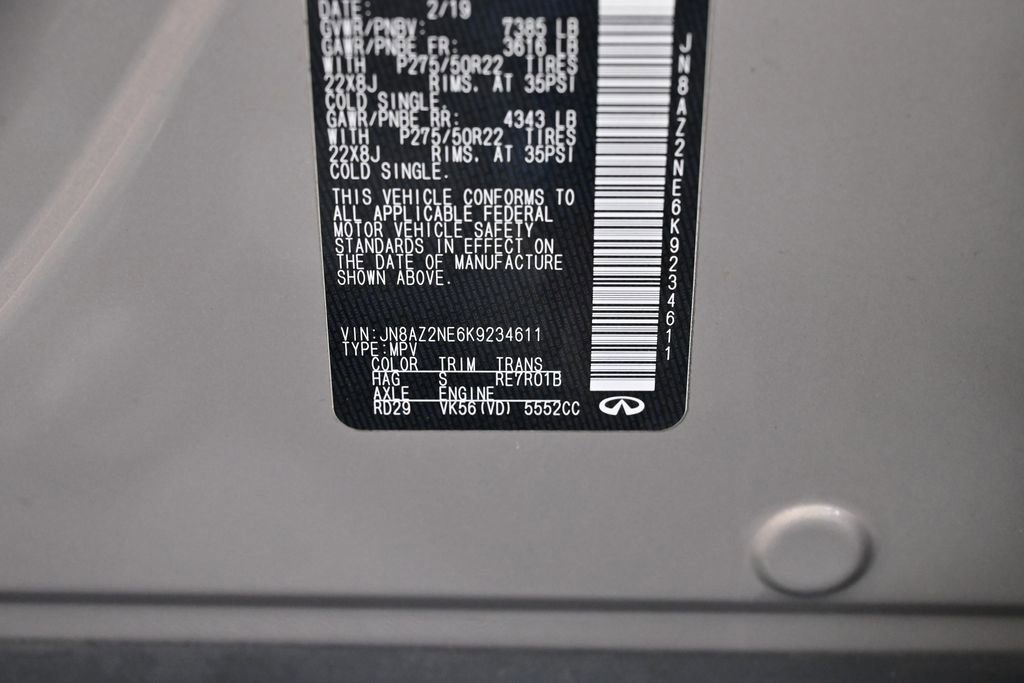 Used 2019 INFINITI QX80 Luxe w/ 22" Wheel Package image 39