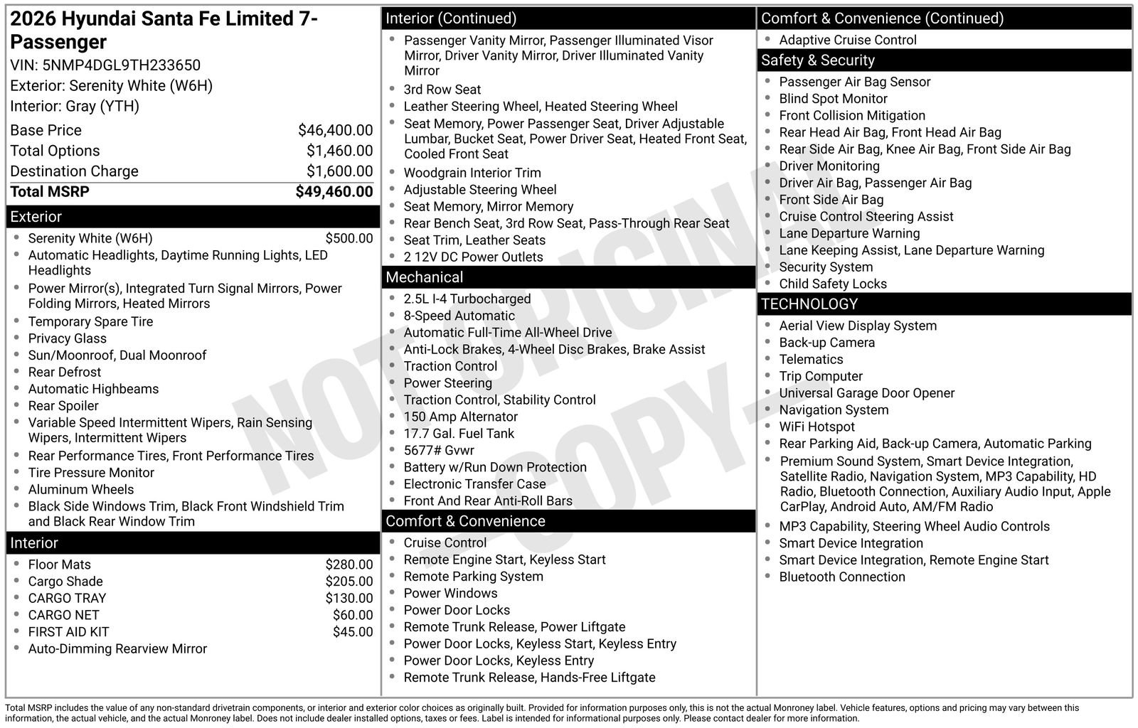 New 2026 Hyundai Santa Fe Limited AWD/4WD image 31