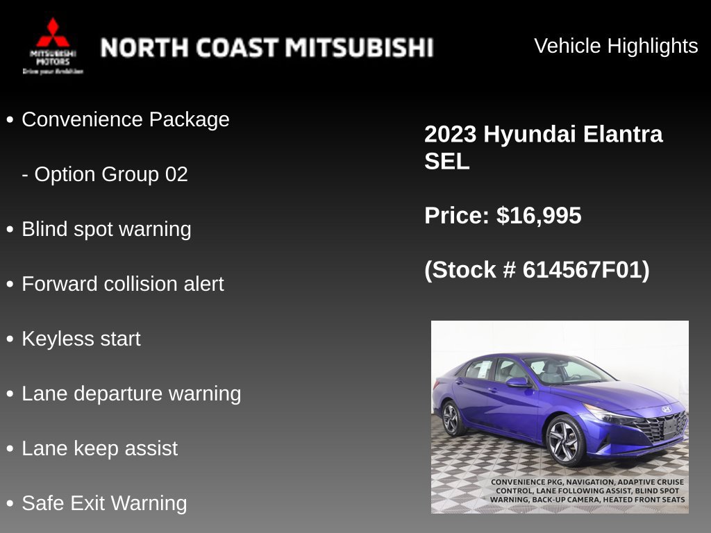 Used 2023 Hyundai Elantra SEL w/ Convenience Package FWD image 2